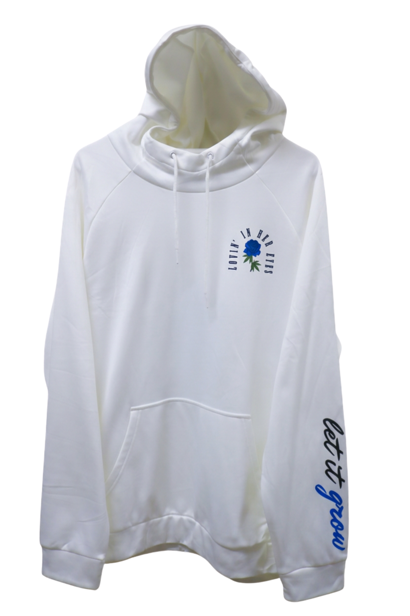 Medium-Weight White Pull Over Hoodie