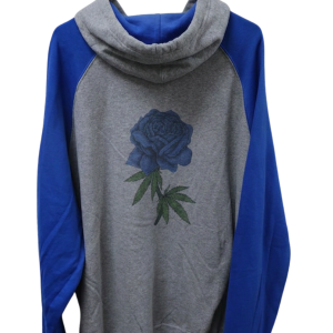 XXXL Royal Blue and Grey Hoodie - Image 2