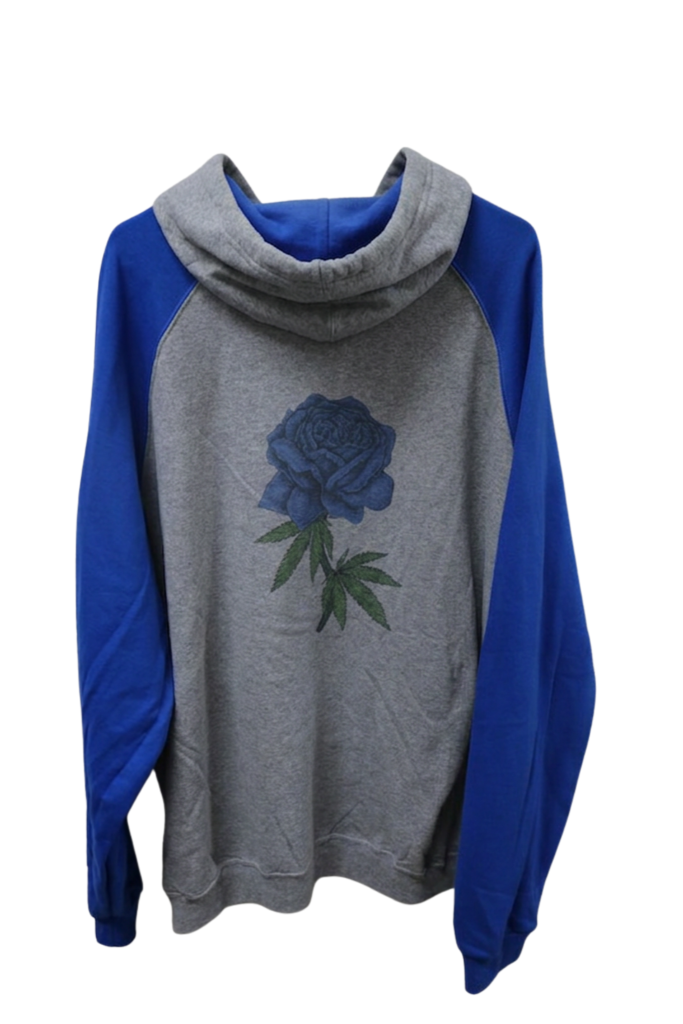 XXXL Royal Blue and Grey Hoodie