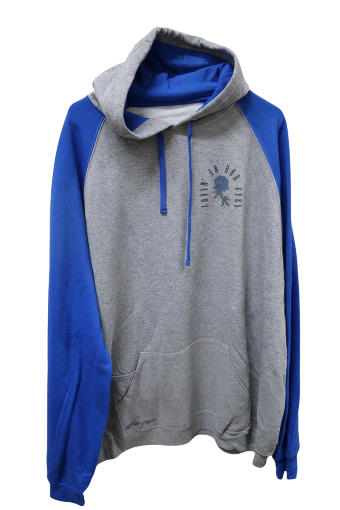 XXXL Royal Blue and Grey Hoodie